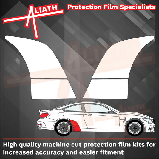 BMW 4-Series / M4 (Type F32 F33) 2013-2020,  Rear QTR Arch & Sill CLEAR Paint Protection
