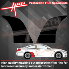 BMW 4-Series / M4 (Type F32 F33) 2013-2020,  Rear QTR Arch & Sill BLACK TEXTURED Paint Protection