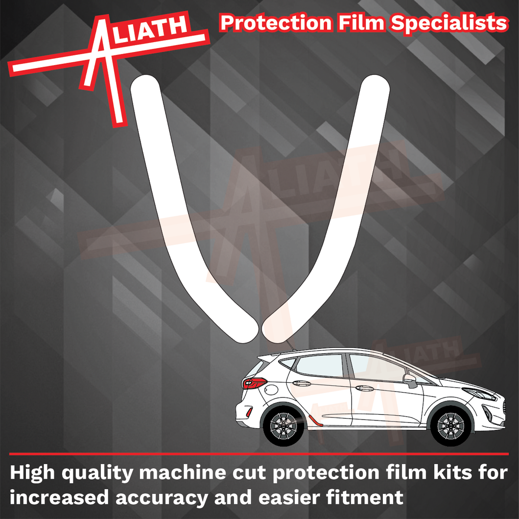 Ford Fiesta 5 Door (Type Mk8) 2018-2023, Rear Arch CLEAR Paint Protection