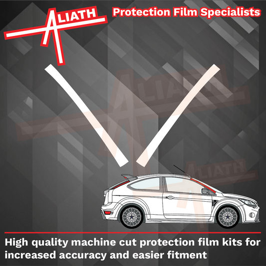 Ford Focus RS (Mk2) 2009-2012, A-Pillars CLEAR Paint Protection