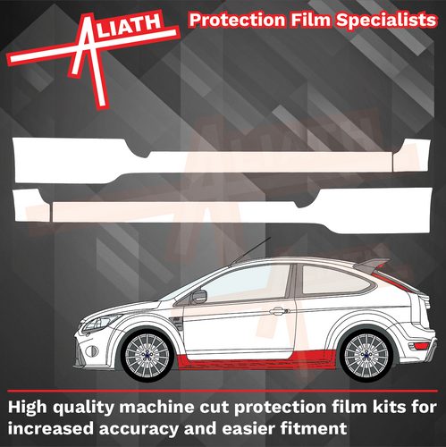 Ford Focus RS (Mk2) 2009-2012, Side Sill Skirt Trims CLEAR Paint Protection