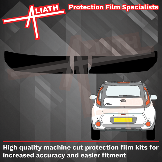 Kia Soul 2014-2019, Rear Bumper Upper Loading Area BLACK Paint Protection