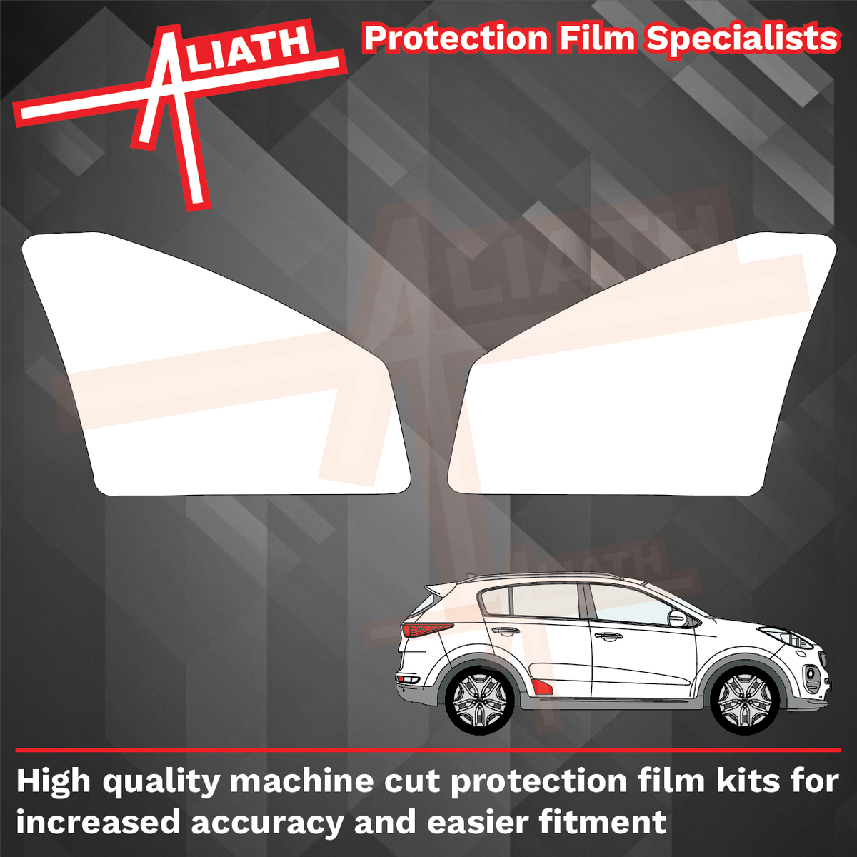 Kia Sportage 2016-2021, Rear Door Lower Arch OE Style CLEAR Paint Protection