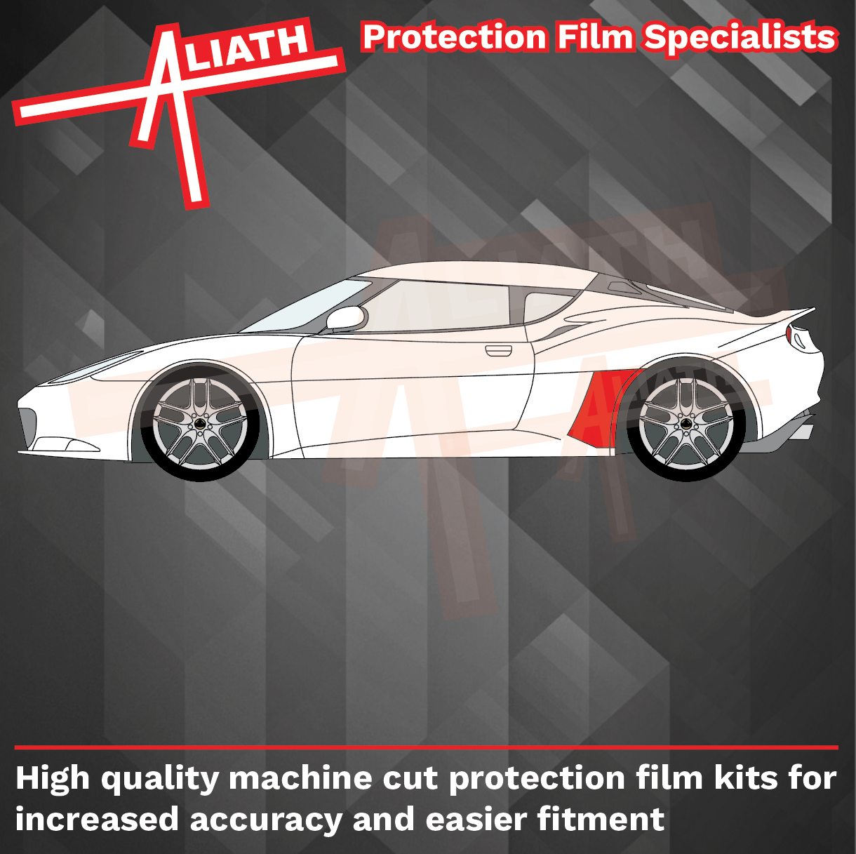 Lotus Evora 2009-2022, Rear Sill Skirt Arch CLEAR Paint Protection
