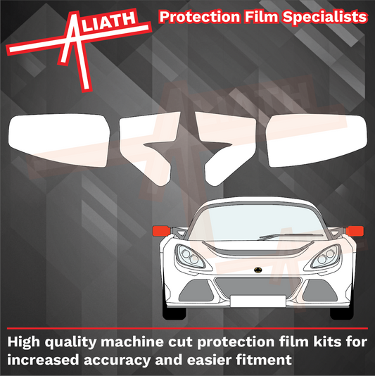 Lotus Exige S3 2012-Present, Door Mirror Caps CLEAR Paint Protection