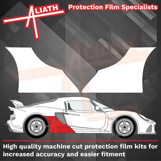 Lotus Exige S3 2012- Large Rear QTR / Sill Skirt Trim CLEAR Paint Protection