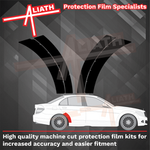 Mercedes C-Class (W204) 2007-2014, Rear Arches BLACK Paint Protection