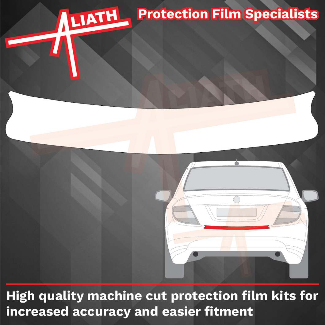 Mercedes C-Class Saloon (W204) 2007-2014, Rear Bumper Upper CLEAR Paint Protection