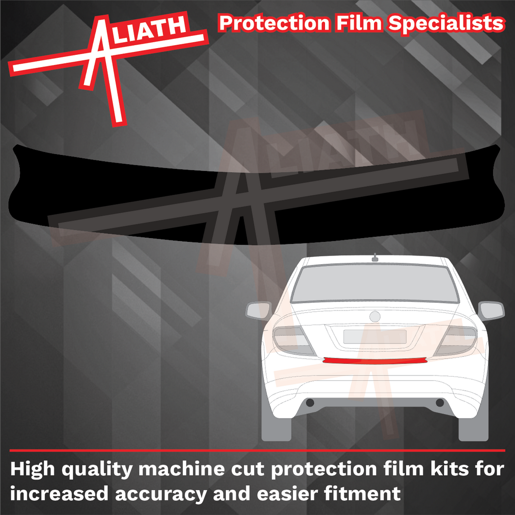 Mercedes C-Class Saloon (W204) 2007-2014, Rear Bumper Upper BLACK Paint Protection