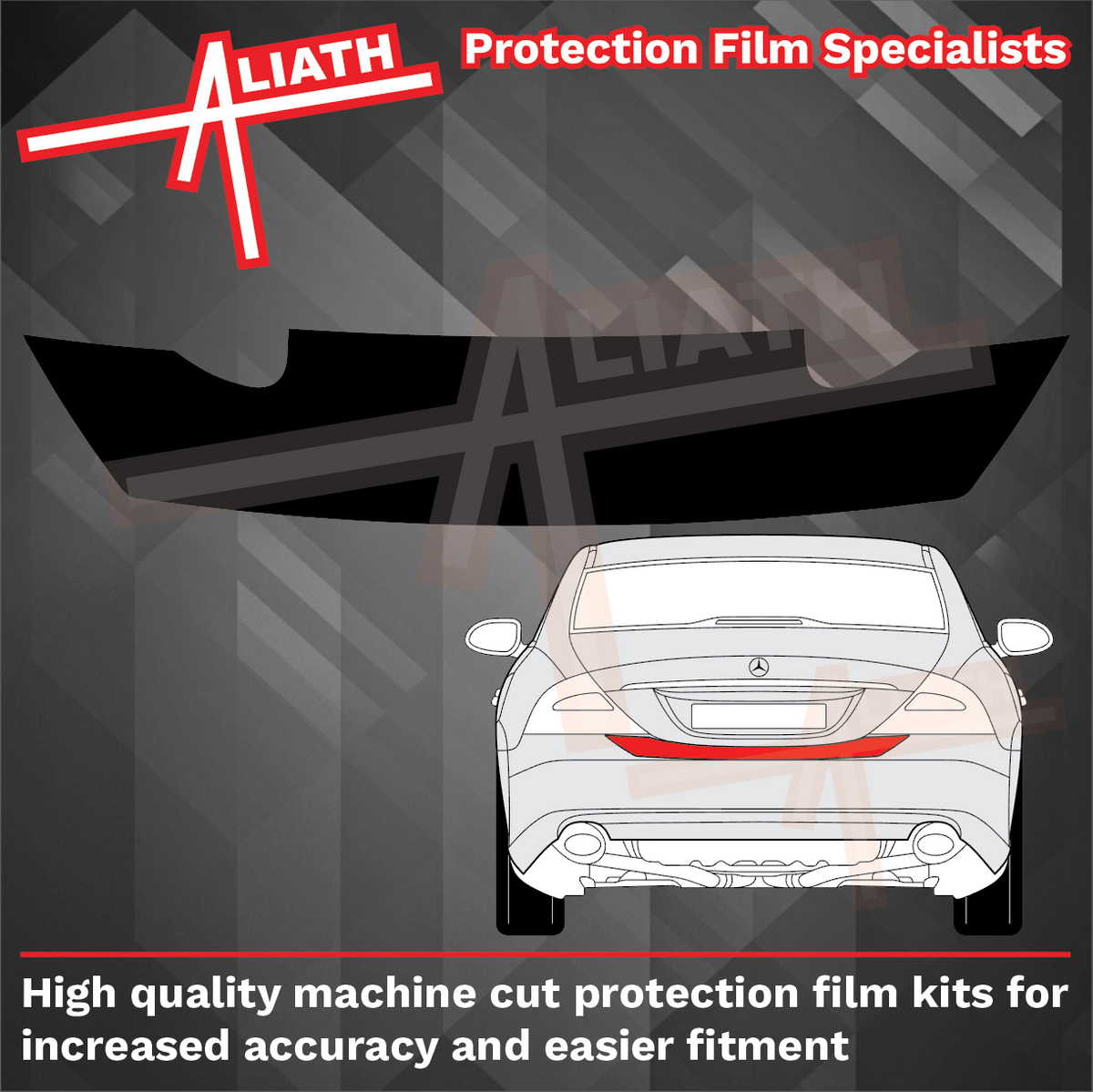 Mercedes-Benz CLS Class (W219) Rear Bumper Upper BLACK Paint Protection