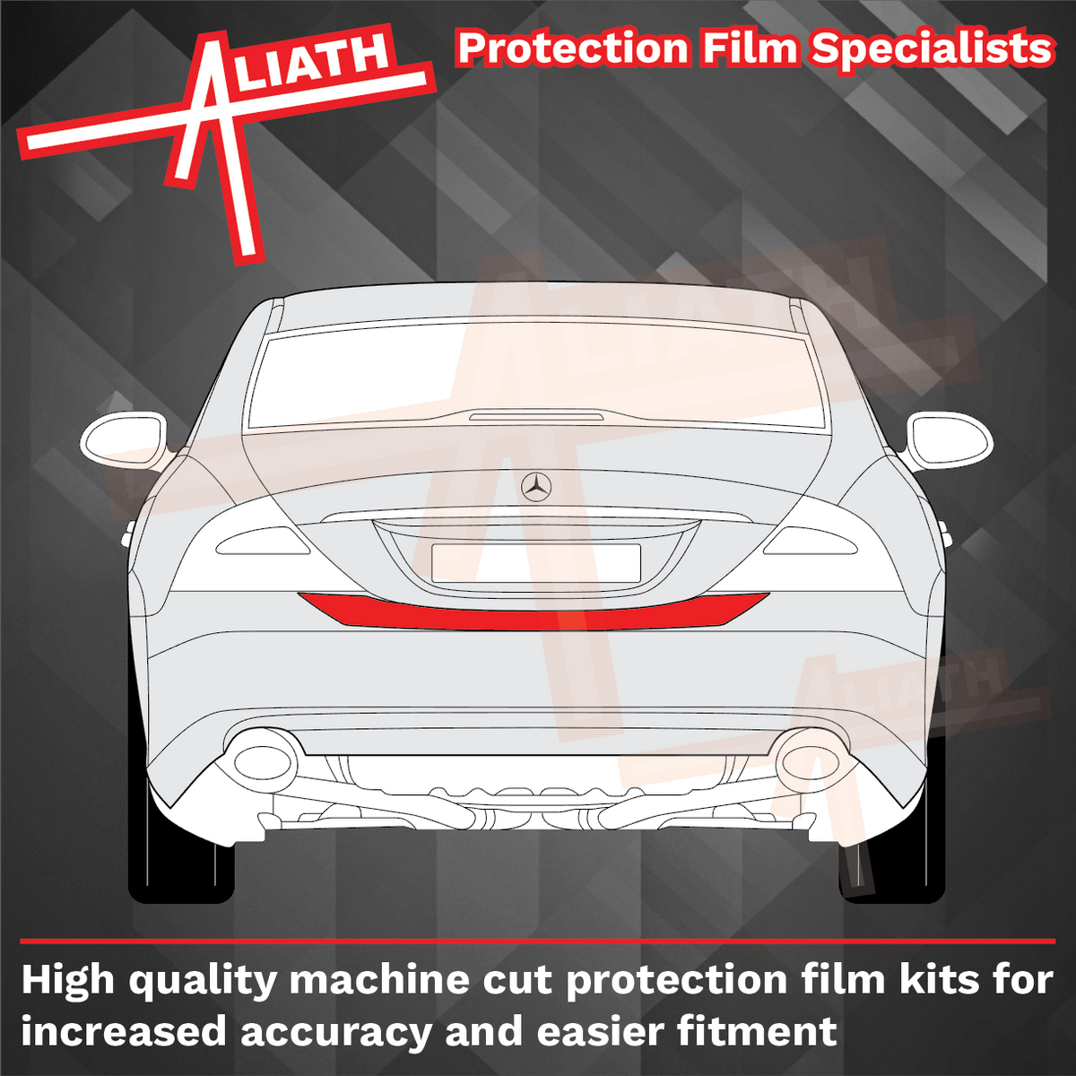 Mercedes-Benz CLS Class (W219) Rear Bumper Upper BLACK Paint Protection
