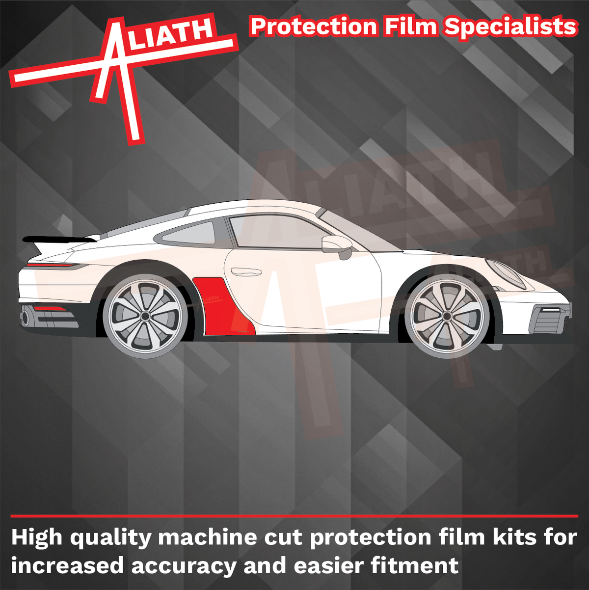 Porsche 911 DAKAR (992) 2020-Present, Rear QTR Arches CLEAR Paint Protection
