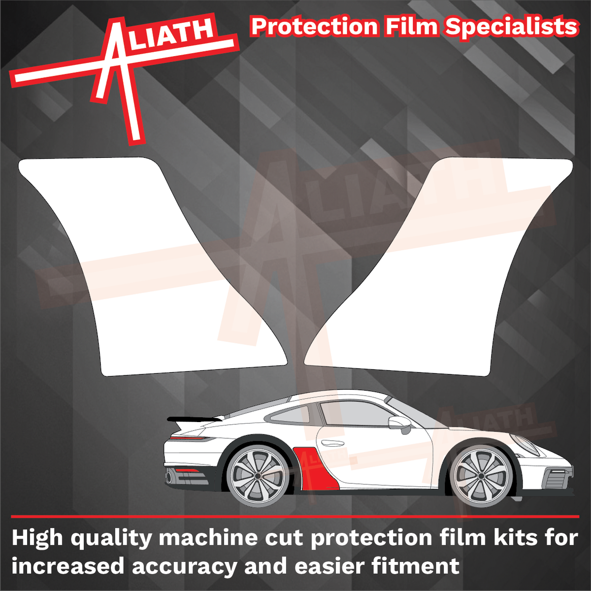 Porsche 911 DAKAR (992) 2020-Present, Rear QTR Arches CLEAR Paint Protection