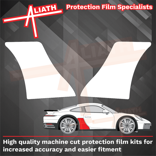 Porsche 911 DAKAR (992) 2020-Present, Rear QTR Arches CLEAR Paint Protection