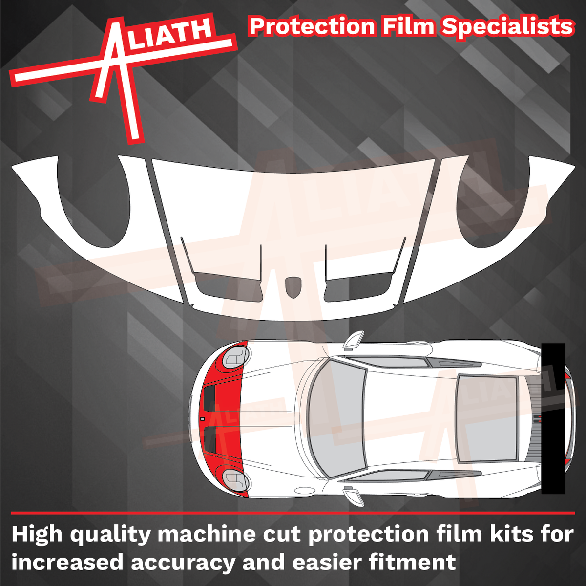 Porsche 911 GT3 (992) 2020-Present, Bonnet & Wings Front CLEAR Paint Protection