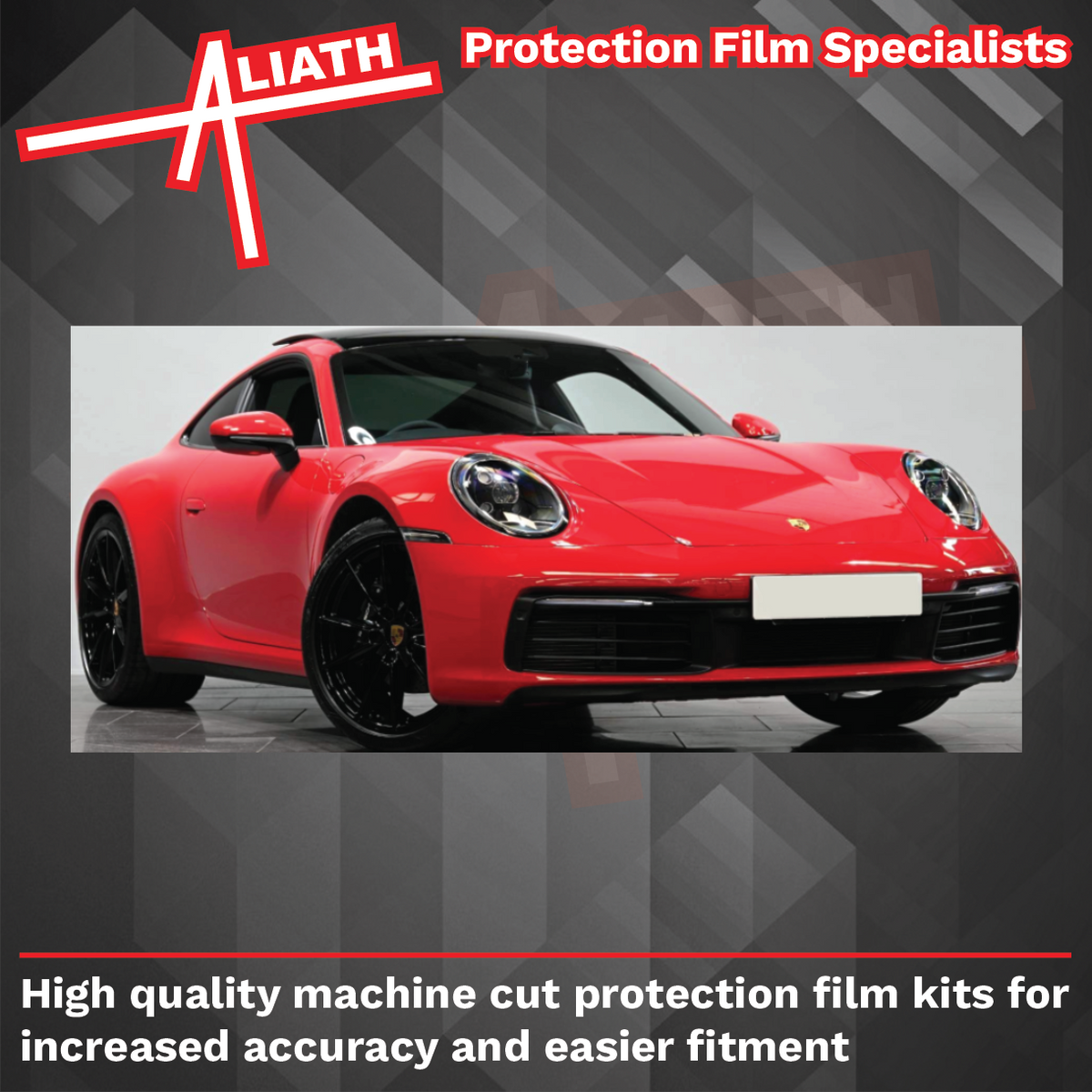 Porsche 911 (992) 2020-Present, Rear QTR / Wing BLACK Paint Protection