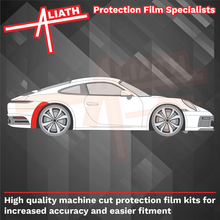 Porsche 911 Carrera (992) 2020-Present, Rear Bumper Arches CLEAR Paint Protection