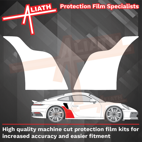 Porsche 911 Turbo & GT3 RS (992) 2020-Present, Rear QTR Arch CLEAR Paint Protection