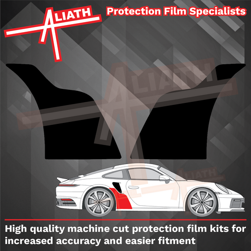 Porsche 911 Turbo & GT3 RS (992) 2020-Present, Rear QTR Arch CARBON Paint Protection