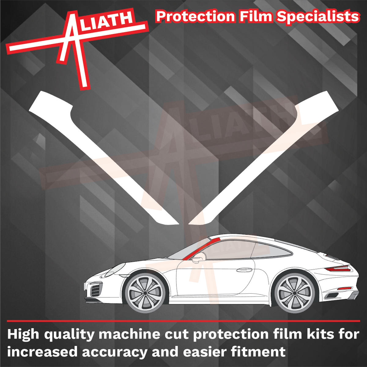 Porsche 911 991 2011-2020, A-Pillars Front CLEAR Paint Protection