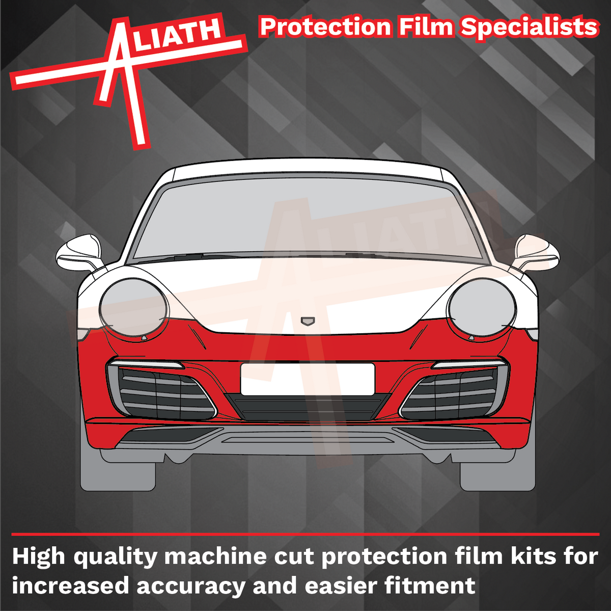 Porsche 911 991 Carrera 2015-2020, Front Bumper CLEAR Paint Protection