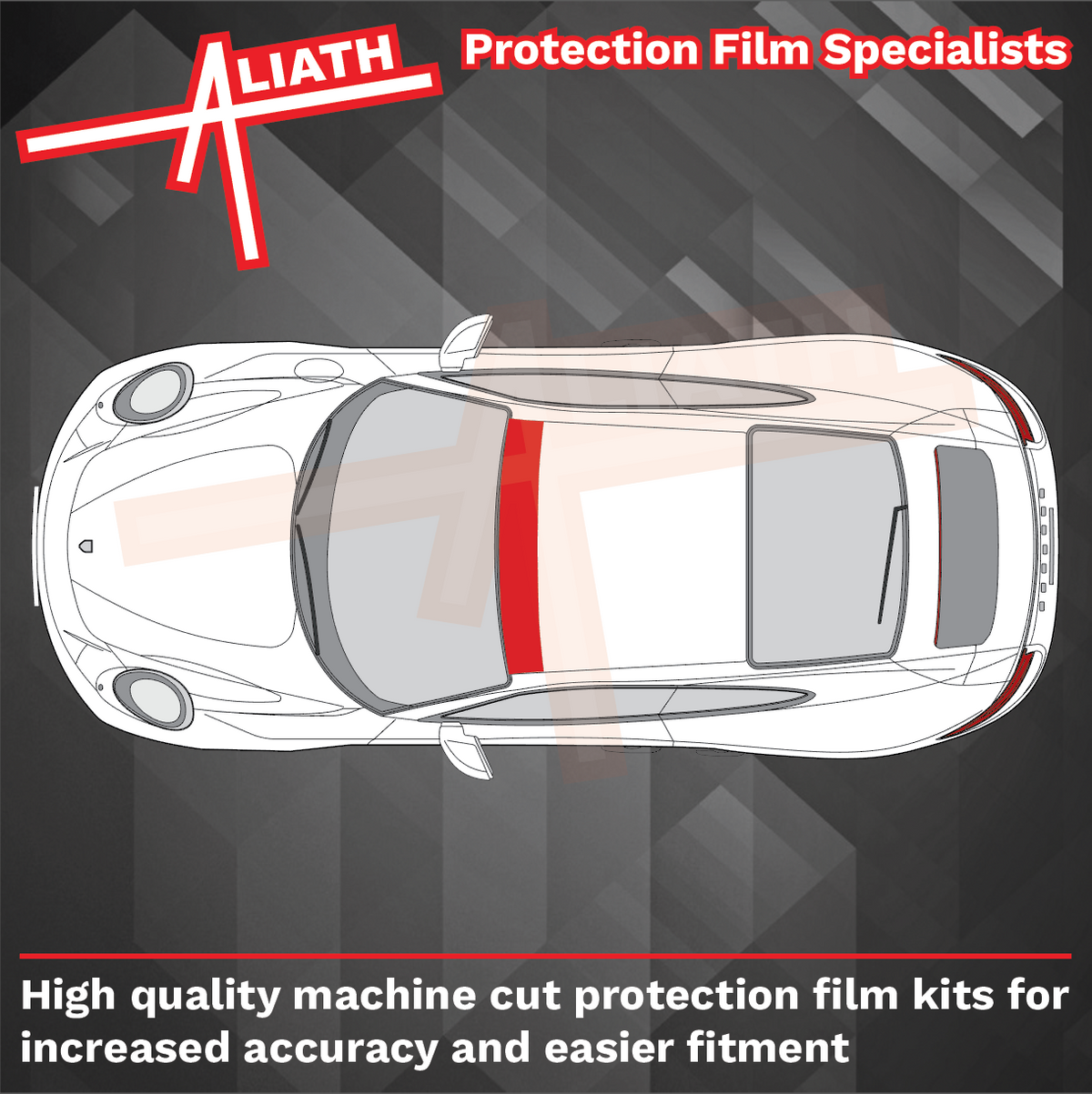 Porsche 911 991 2011-2020, Roof Front Section CLEAR Paint Protection