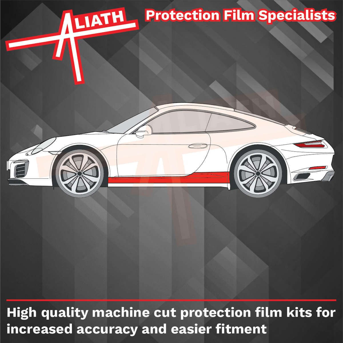 Porsche 911 991 Turbo & Turbo S 2013-2020, Side Skirts CLEAR Paint Protection
