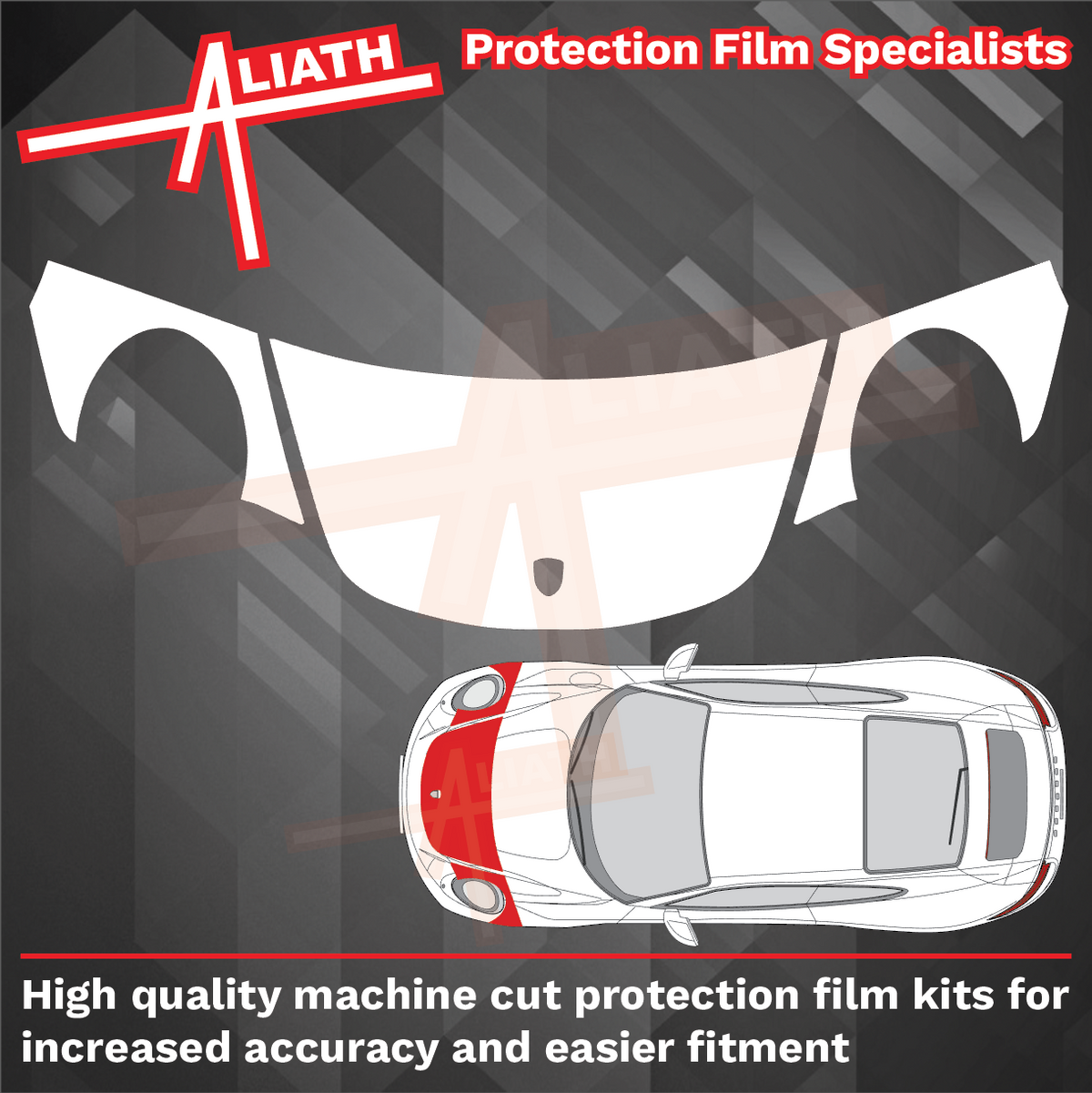 Porsche 911 991 2011-2020, Bonnet & Wings Front CLEAR Paint Protection