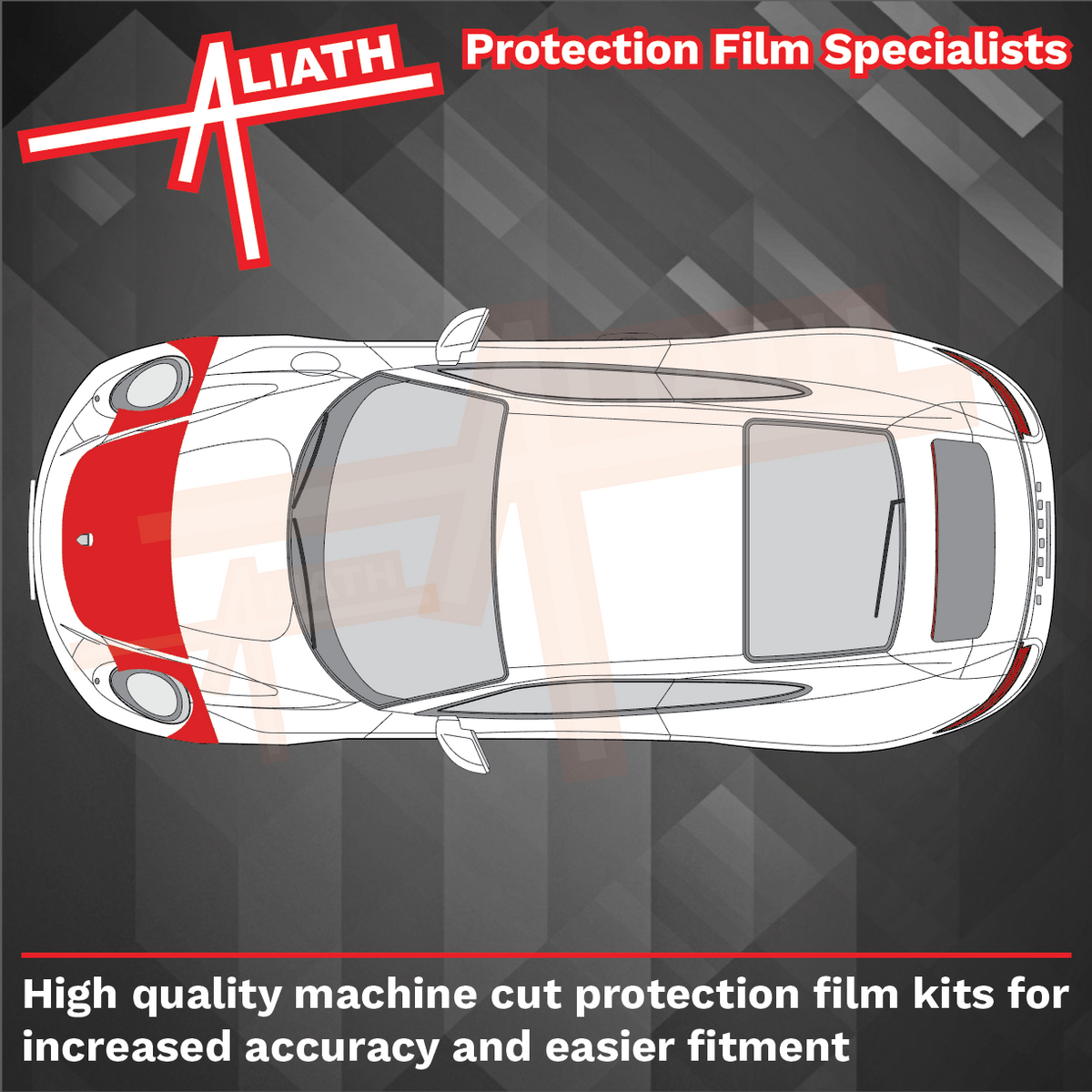 Porsche 911 991 2011-2020, Bonnet & Wings Front CLEAR Paint Protection