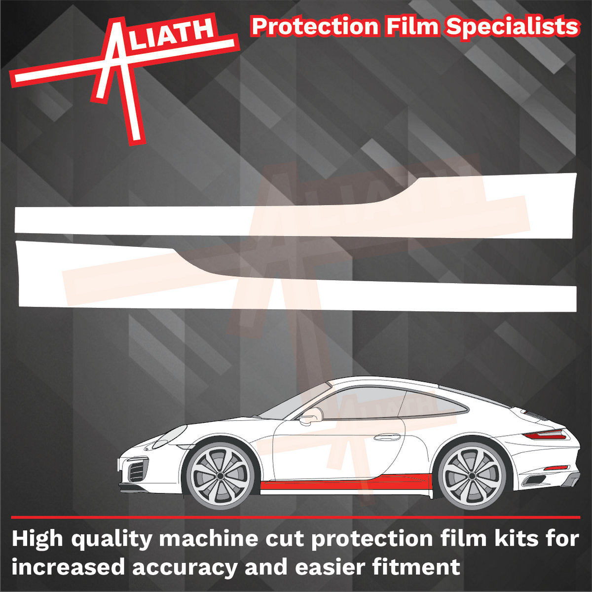 Porsche 911 991 Turbo & Turbo S 2013-2020, Side Skirts CLEAR Paint Protection