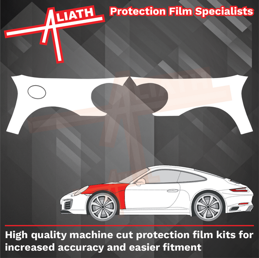 Porsche 911 991 2011-2020, Front Wings CLEAR Paint Protection