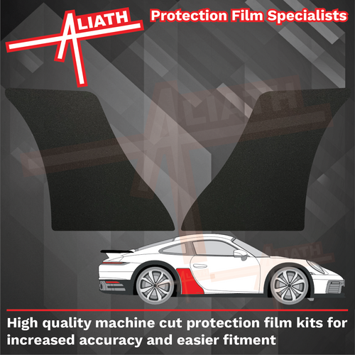 Porsche 911 DAKAR (992) 2020-Present, Rear QTR Arches BLACK Paint Protection