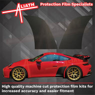 Porsche 911 (992) 2020-Present, Rear QTR / Wing BLACK Paint Protection