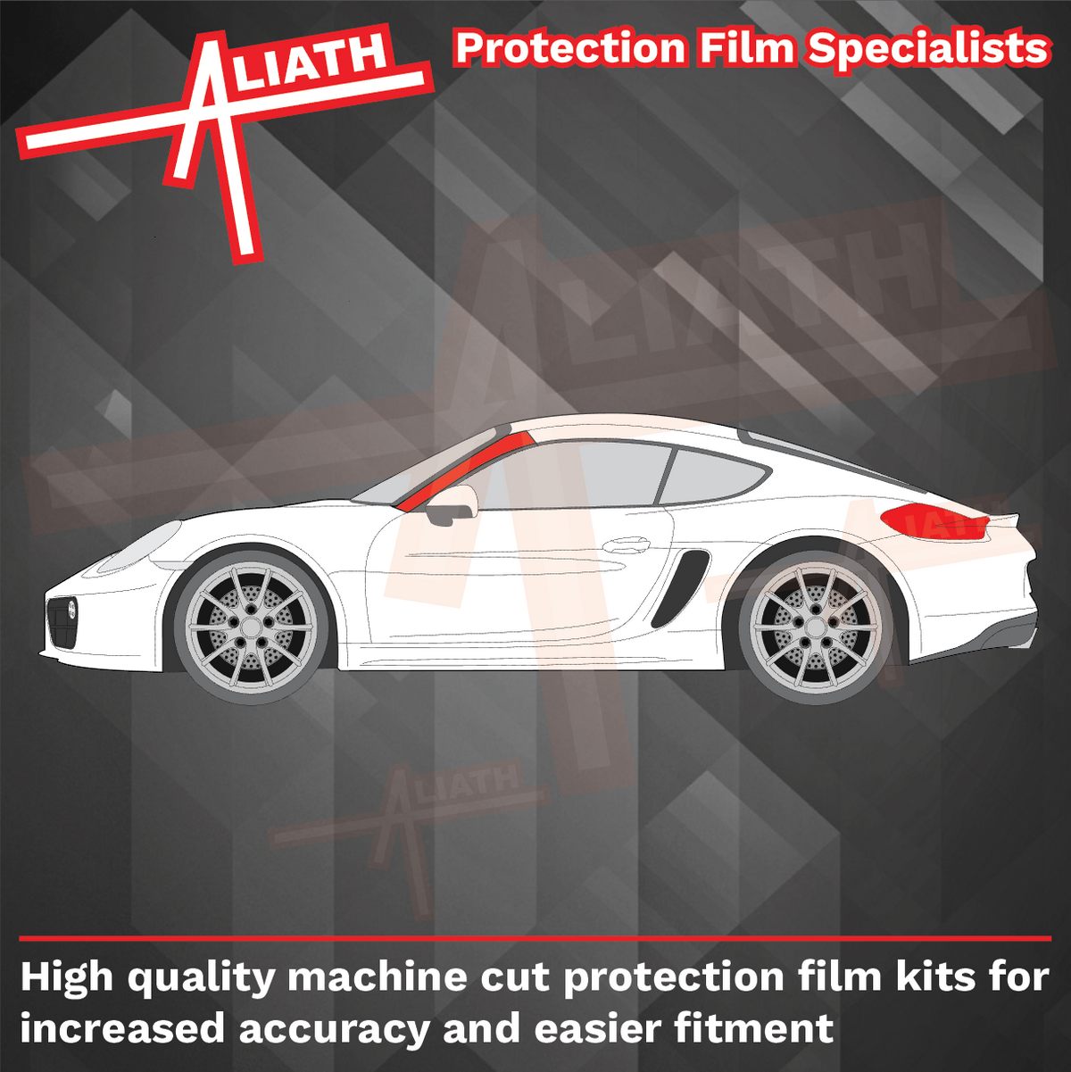 Porsche Cayman 981 (2012-2016), A-Pillars CLEAR Paint Protection