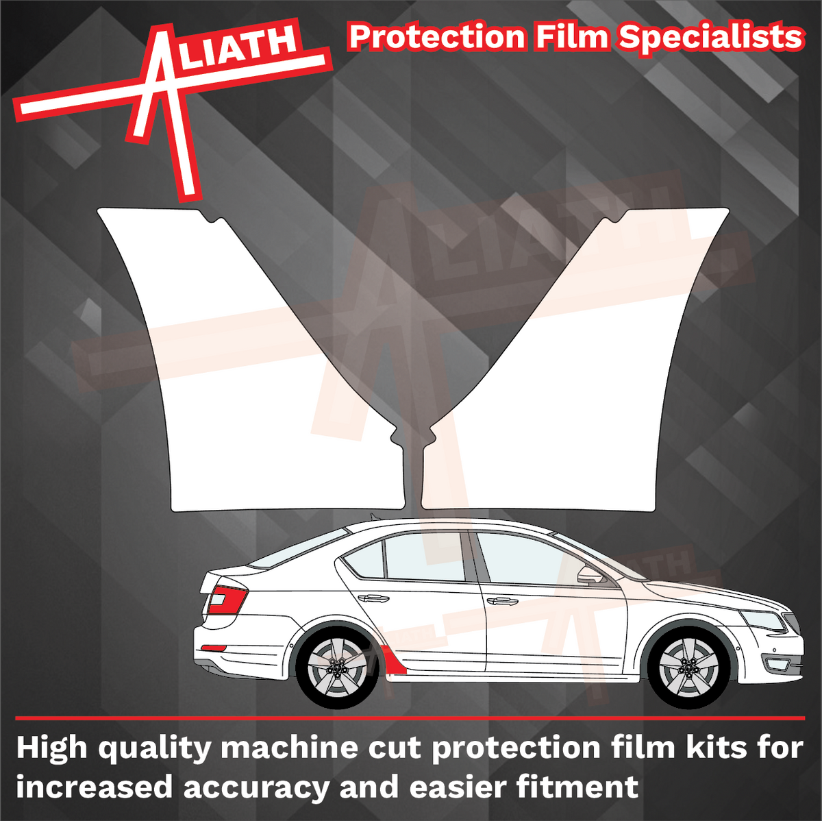 Skoda Octavia (Type 5E) 2012-2019, Rear QTR Lower Arch CLEAR Paint Protection