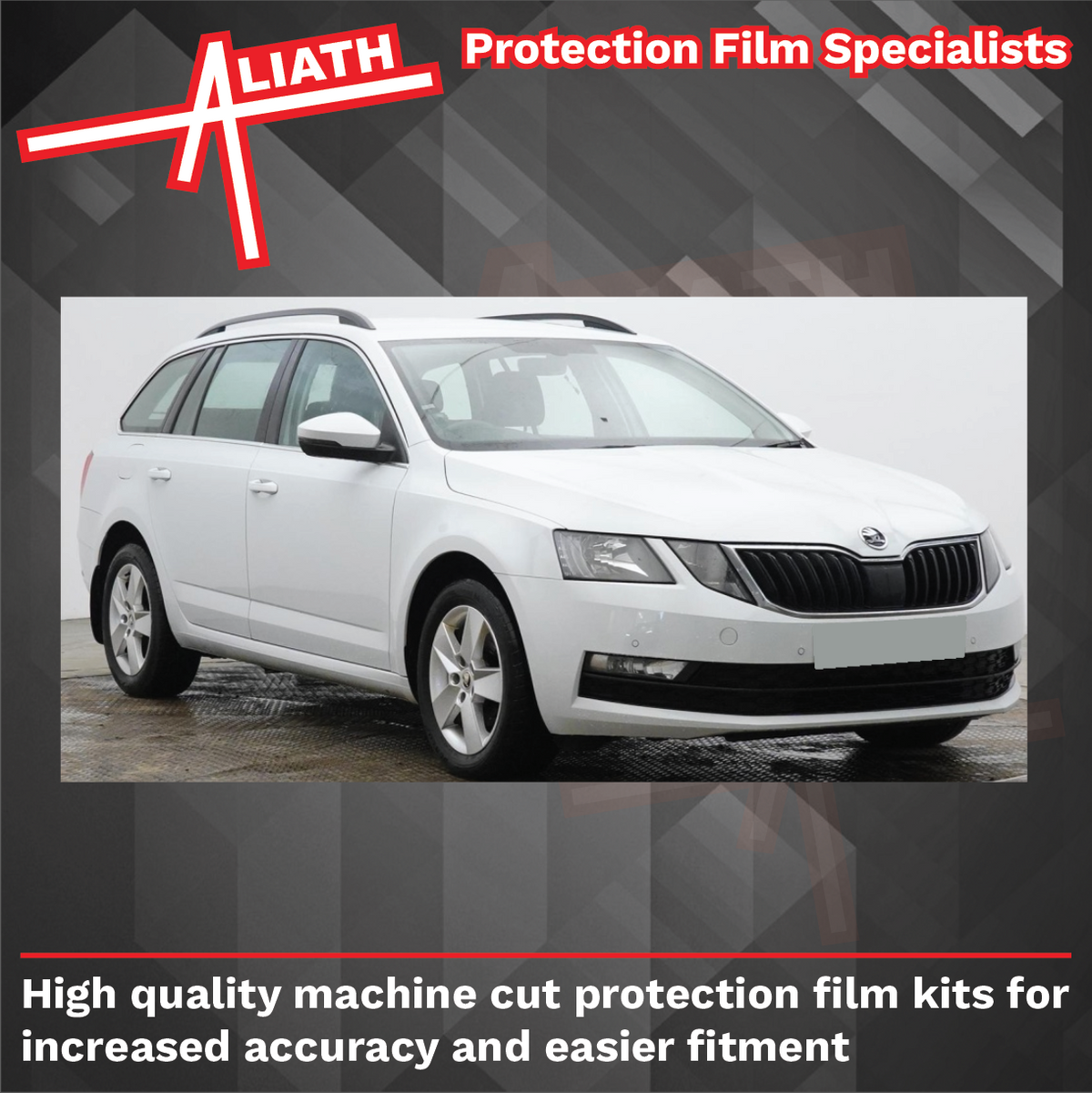 Skoda Octavia (Type 5E) 2012-2019, Rear QTR Lower Arch BLACK Paint Protection