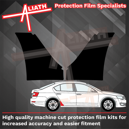 Skoda Octavia (Type 5E) 2012-2019, Rear QTR Lower Arch BLACK Paint Protection