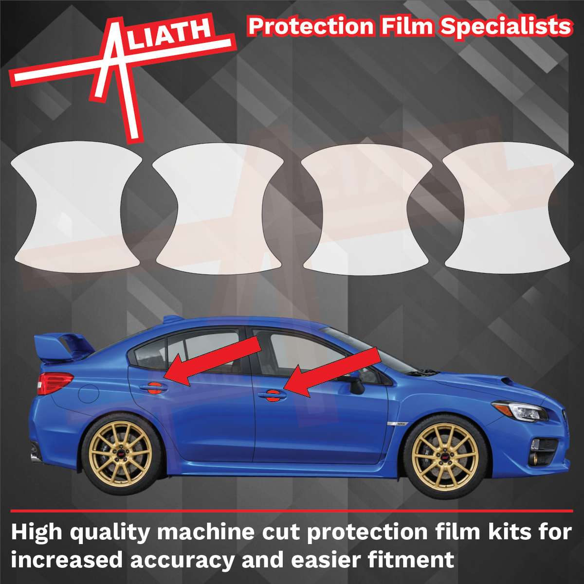 Subaru Impreza WRX STI 2015-2017 Door Handle Cups CLEAR Paint Protection