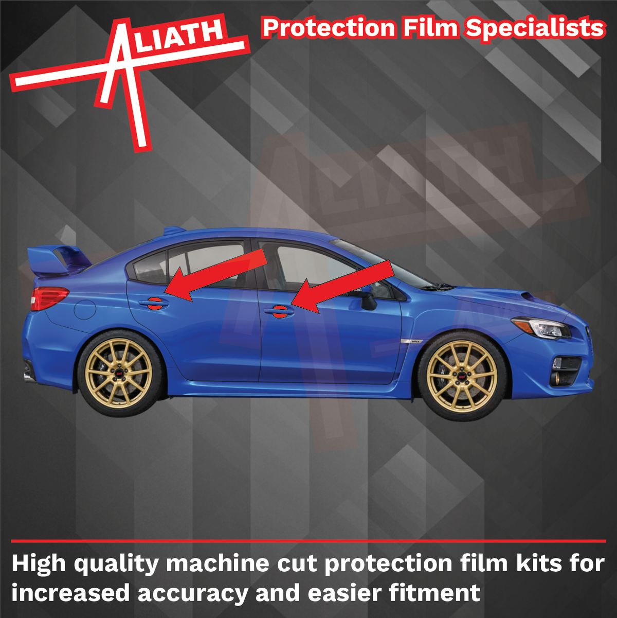 Subaru Impreza WRX STI 2015-2017 Door Handle Cups CLEAR Paint Protection