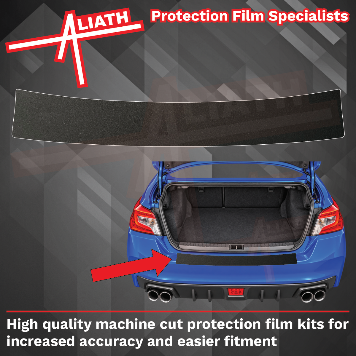 Subaru Impreza WRX STI 2015-2017 Rear Bumper Upper BLACK Paint Protection