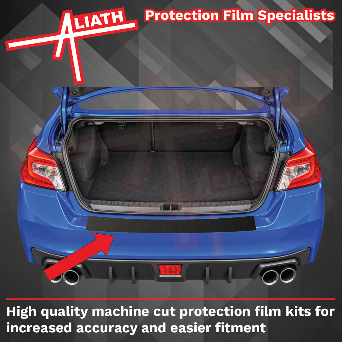 Subaru Impreza WRX STI 2015-2017 Rear Bumper Upper BLACK Paint Protection