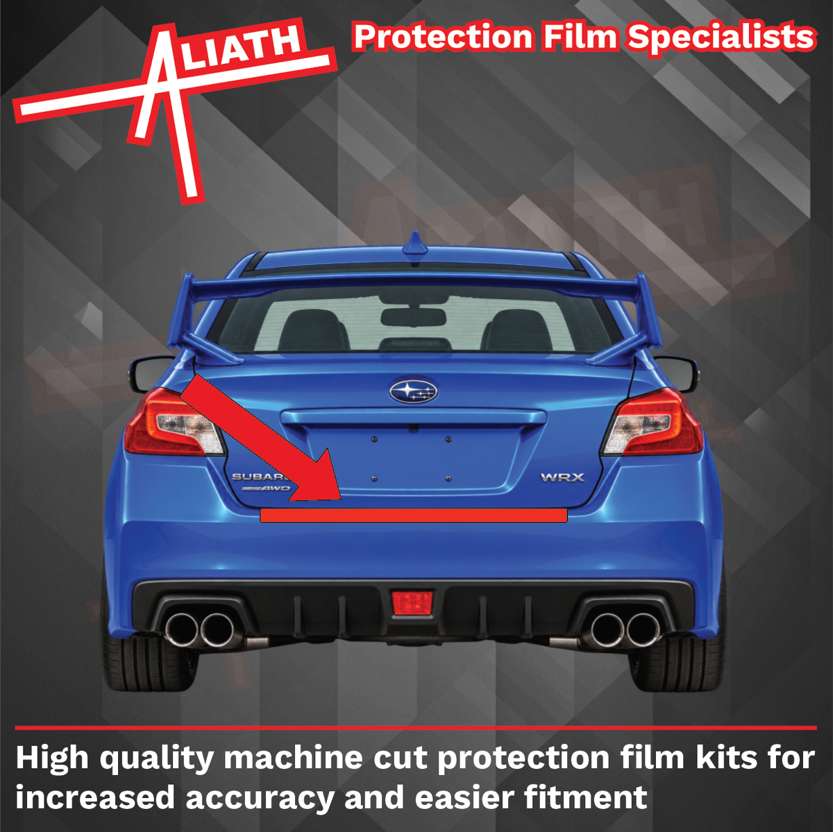 Subaru Impreza WRX STI 2015-2017 Rear Bumper Upper BLACK Paint Protection