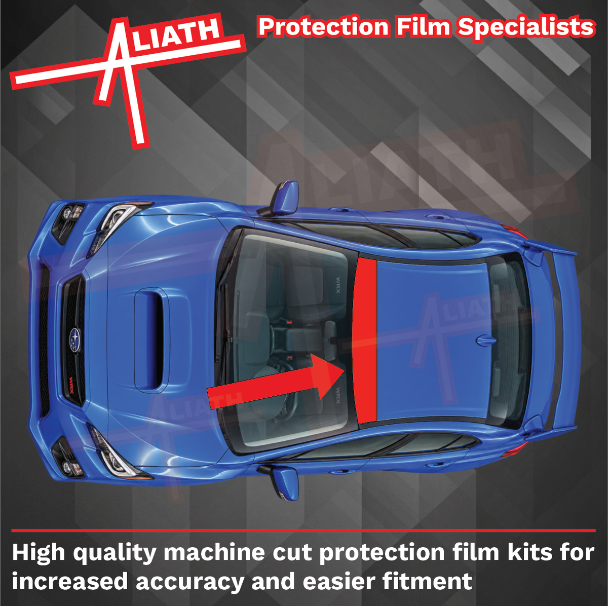 Subaru Impreza WRX STI 2015-2017 Roof Front Section CLEAR Paint Protection
