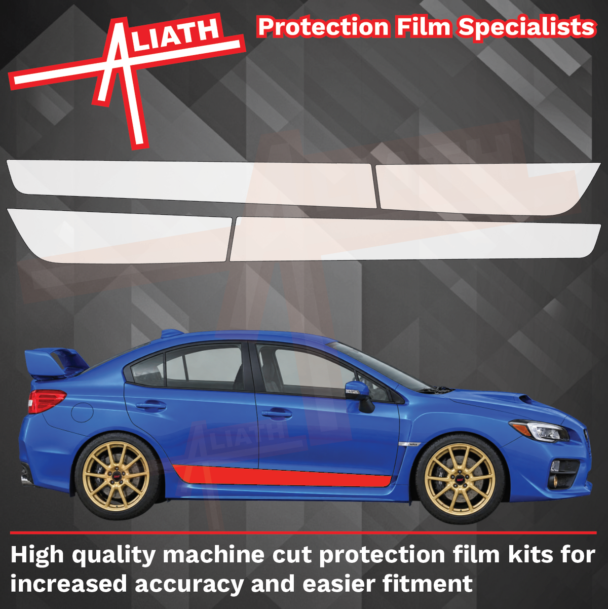 Subaru Impreza WRX STI 2015-2017 Door Lower Sections CLEAR Paint Protection