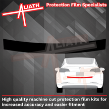 Tesla Model 3 2017-2024, Rear Bumper Upper BLACK Paint Protection