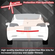 Tesla Model 3 2017-2024, Rear Bumper Upper BLACK Paint Protection