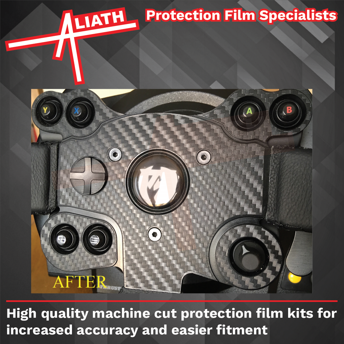 Thrustmaster TX Steering Wheel, CARBON FIBRE EFFECT Styling & Scratch Protection Kit