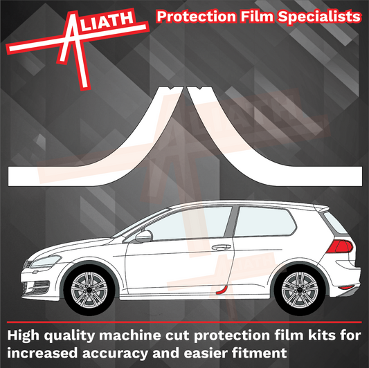Volkswagen Golf 3 Door MK7 & MK7.5 2013-2020 , Rear QTR / Wing Arch CLEAR Paint Protection