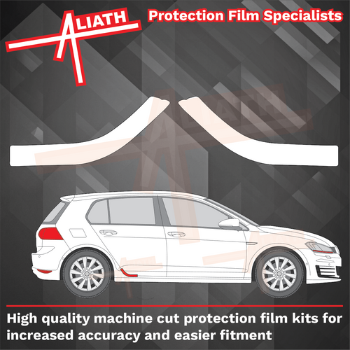 Volkswagen Golf 5 Door MK7 & MK7.5 2013-2020, Rear Lower Arch Edge CLEAR Paint Protection
