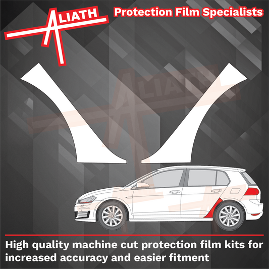 Volkswagen Golf 5 Door MK7 & MK7.5 2013-2020, Rear QTR Arch CLEAR Paint Protection